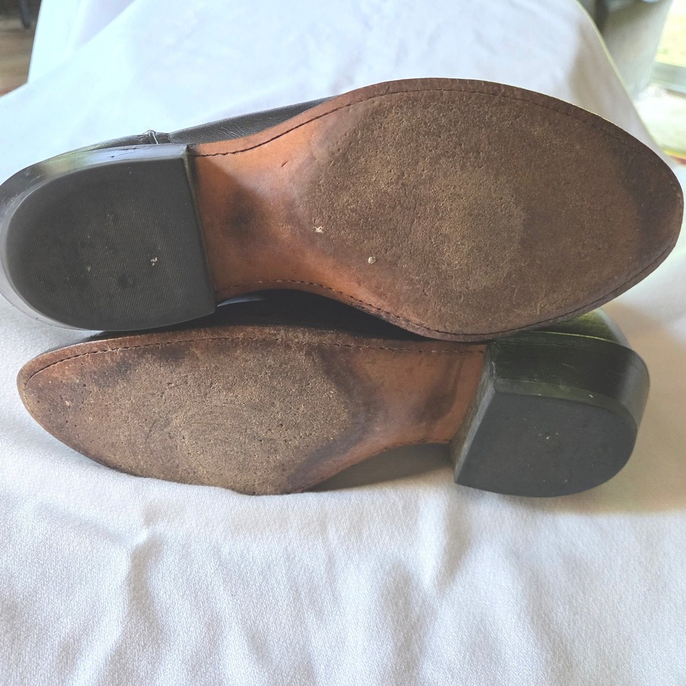 Laredo Western Cowboy Boots Mens 8D Black Excellent Leather Pointed/Almond Toe - Picture 4 of 12